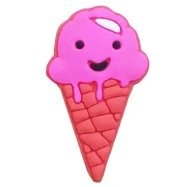 Pink Ice Cream Smile Shoe Charm