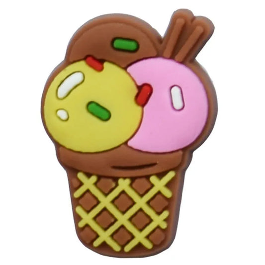 Three Scoops Square Shoe Charm