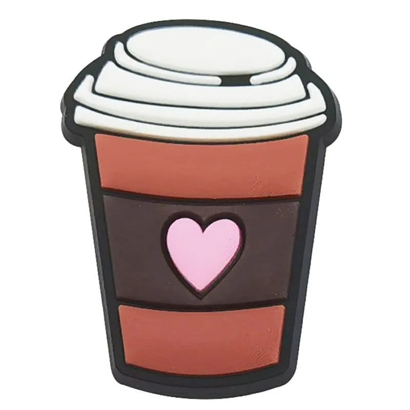 Coffee Cup Shoe Charm
