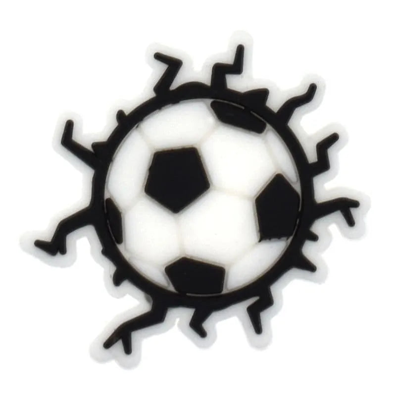 Flying Ball Football Shoe Charm