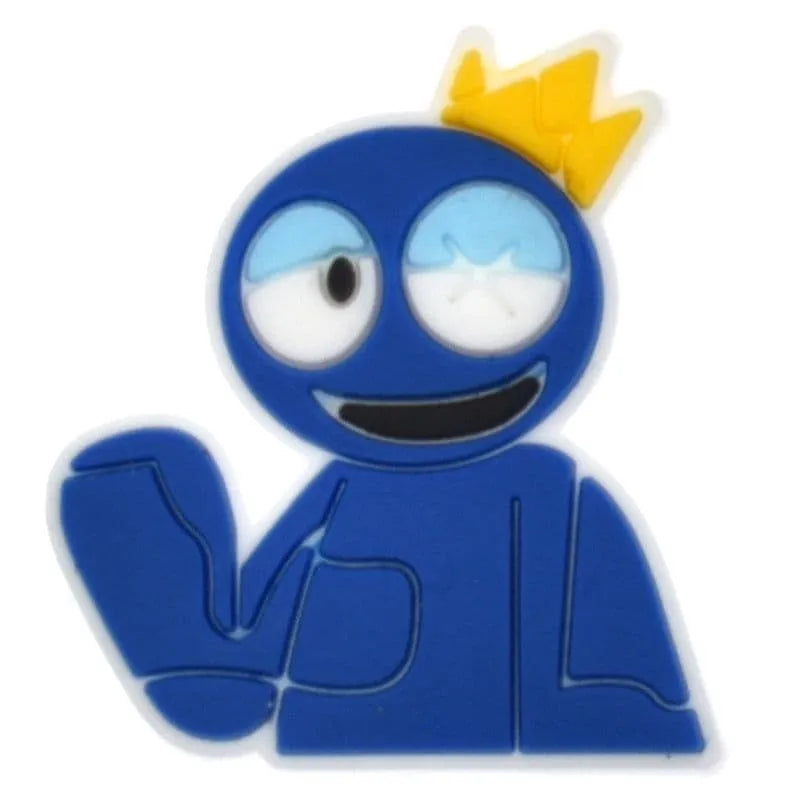 Blue Waving Rainbow Friends Character Game Shoe Charm