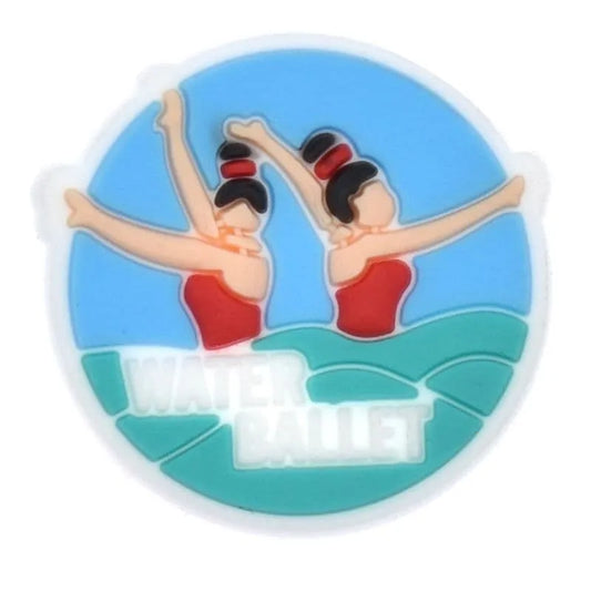 Wter Baliet Badge Sign Logo Logo Swimming Shoe Charm
