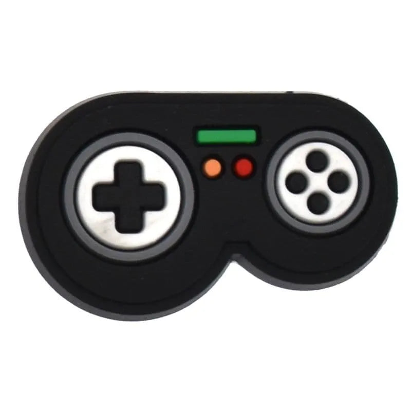 Nintendo Game Controller Black Gaming Shoe Charm