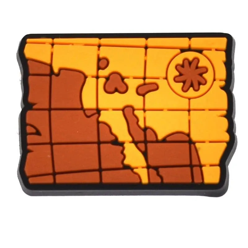 Navigation Chart Sailors Shoe Charm