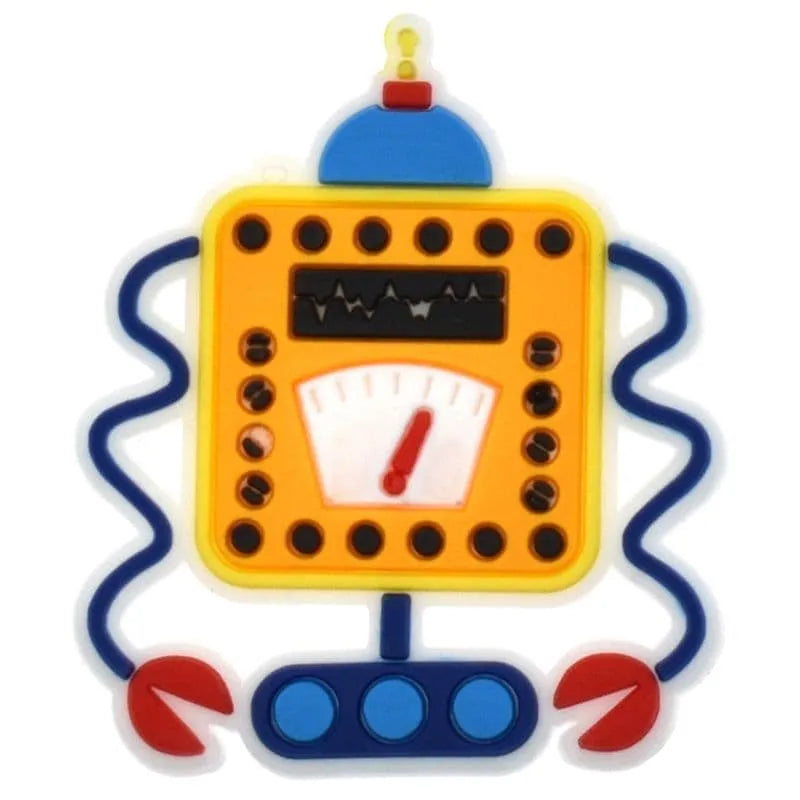 Robot Man Orange Shoe Charm