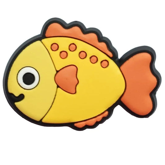 Yellow Fish Shoe Charm