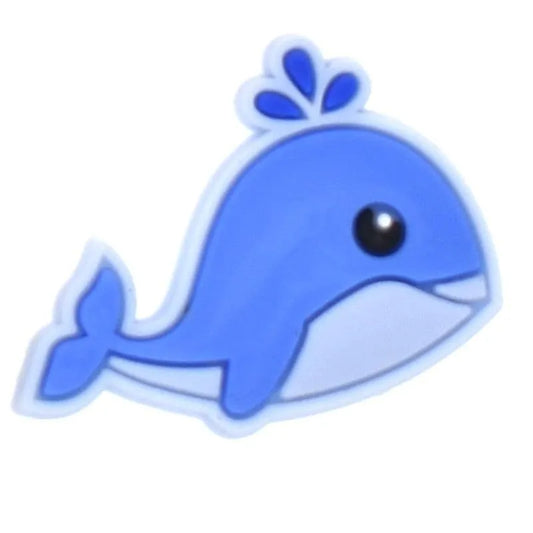 Whale Blowing Shoe Charm