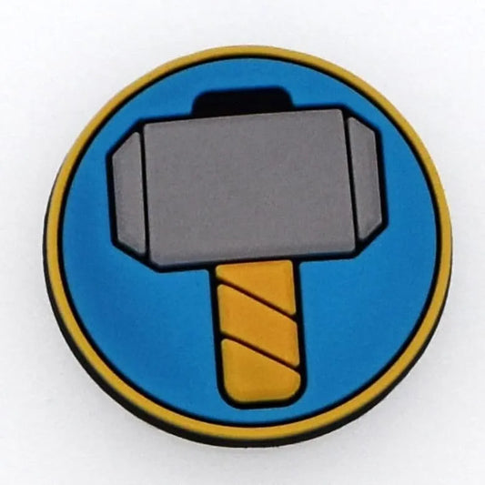 Thor'S Shield Hammer Badge Logo Shoe Charm