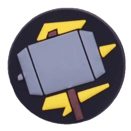 Thor'S Hammer Shield Badge Logo Shoe Charm