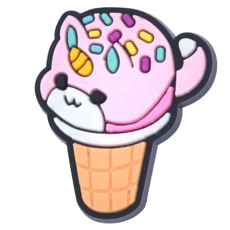 Ice Cream Cat Cornet Cone Shoe Charm