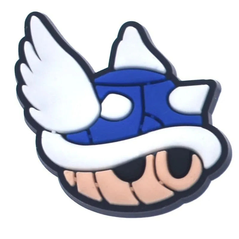 Winged Cap Blue Super Mario Shoe Charm