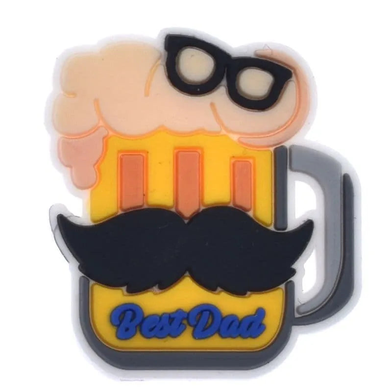 Beer Glass Best Dad Shoe Charm
