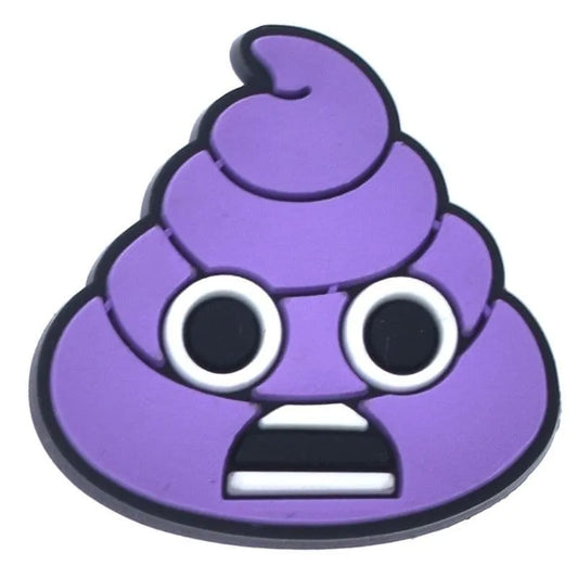 Bad Surprise Purple Emoji Whippy Cream Shoe Charm