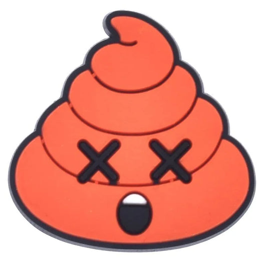 Xx Eyes Orange Emoji Whippy Cream Shoe Charm