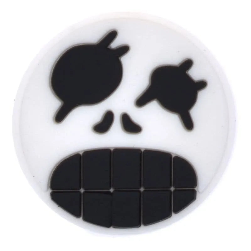 Smiley Goul White Emoji Shoe Charm