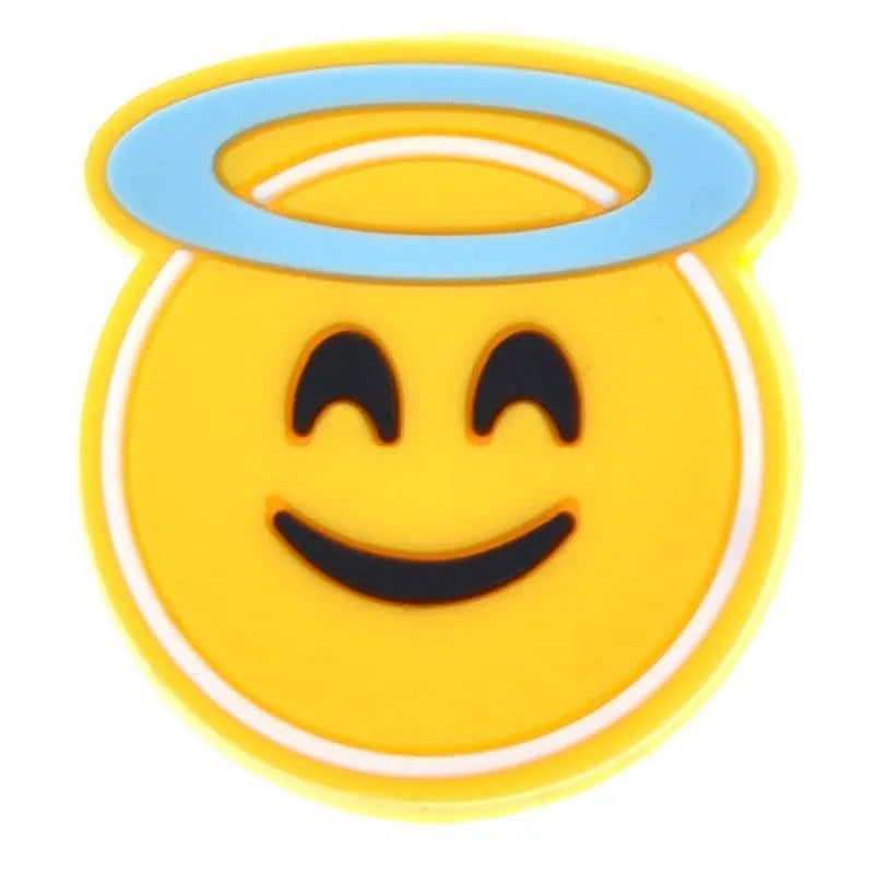 Smiley Halo Head Yellow Emoji Shoe Charm