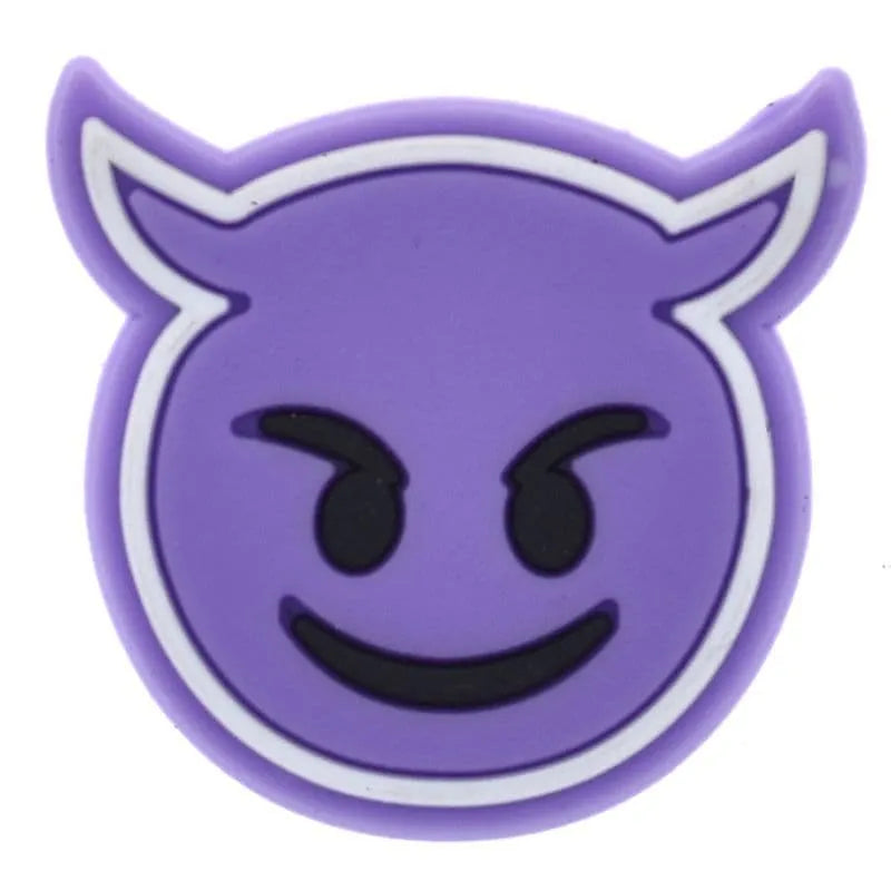 Smiley Purple Devil Emoji Shoe Charm