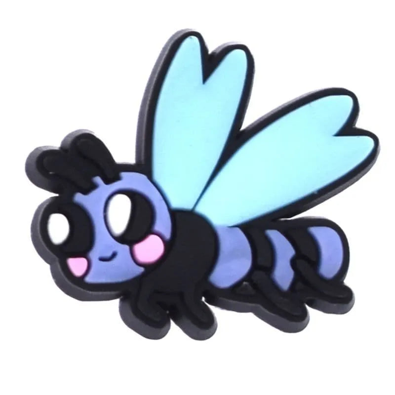 Blue Bee Bug Shoe Charm