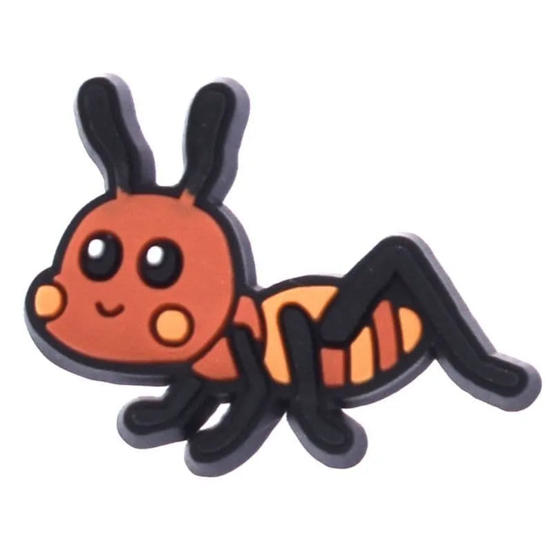 Brown Bee Bug Shoe Charm