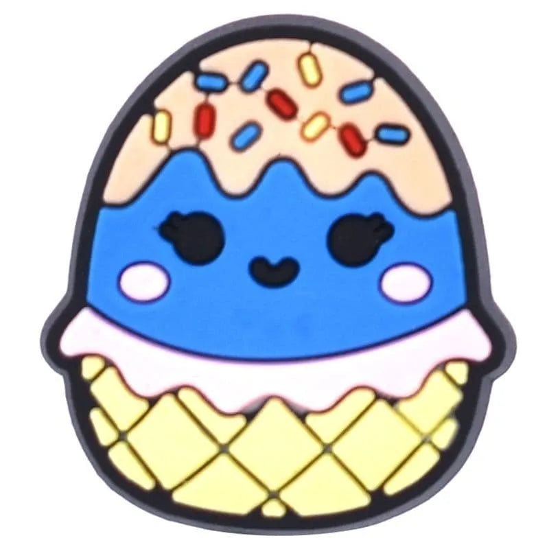 Sprinkles Face Fruit Squishmallow Shoe Charm