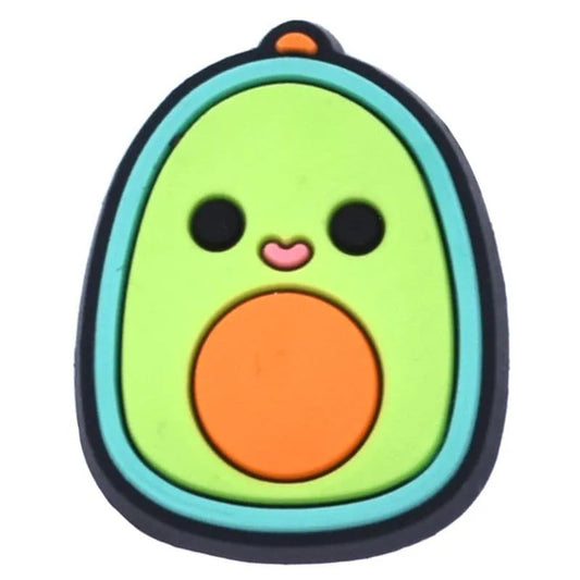 Avocado Face Fruit Squishmallow Shoe Charm