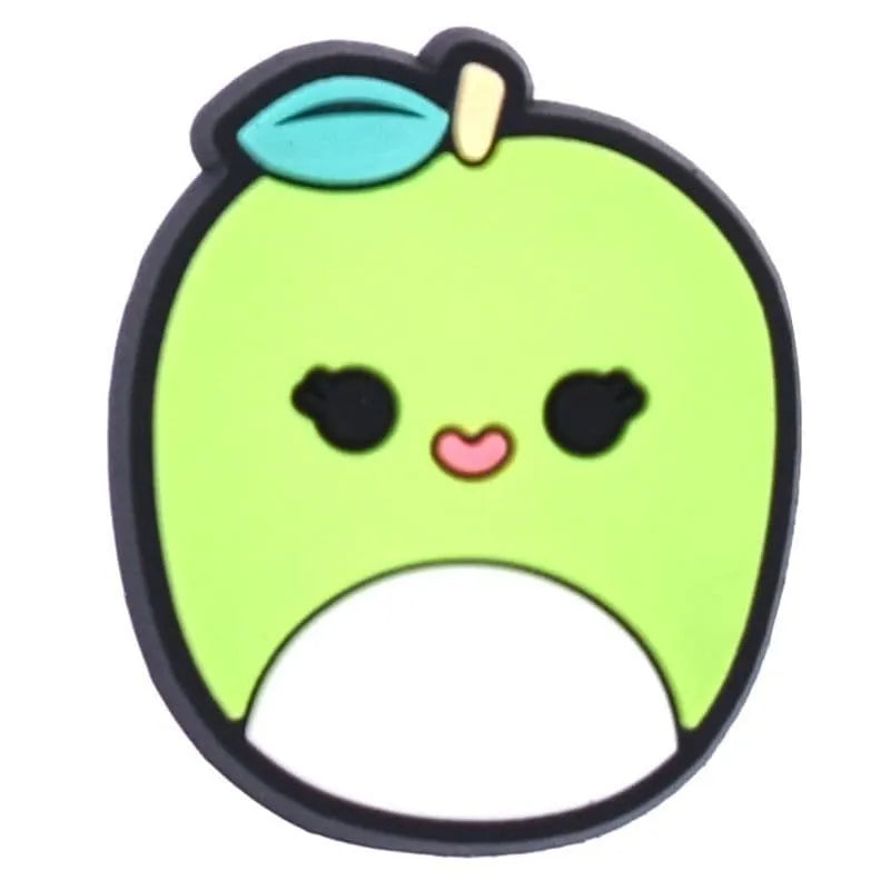 Green Apple Fruit Squishmallow Shoe Charm