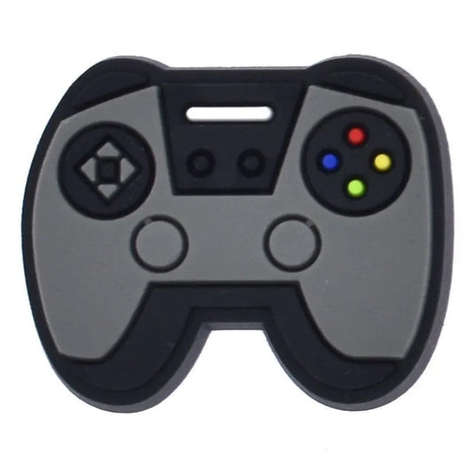 X Box Controler Grey Gaming Shoe Charm