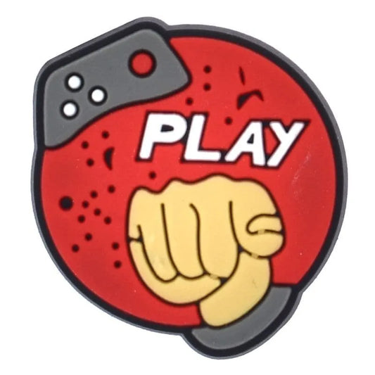 You' Play Sign Badge Logo Redgaming Shoe Charm
