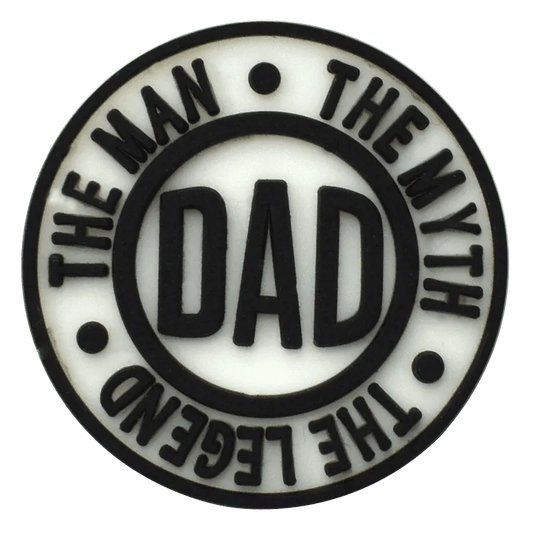 The Myth. The Legend. The Man. Dad Badge Sign Logo Shoe Charm