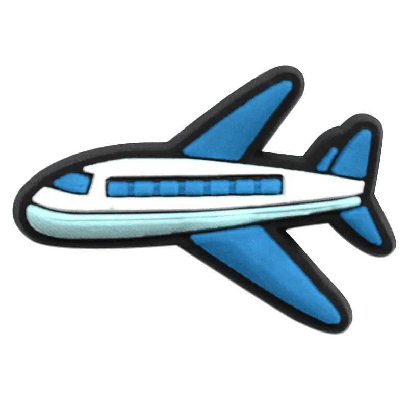 Blue Wings Jet Aircraft Shoe Charm