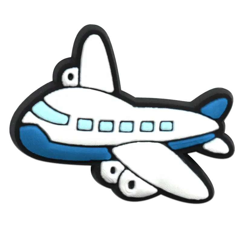 White Jumboaircraft Shoe Charm