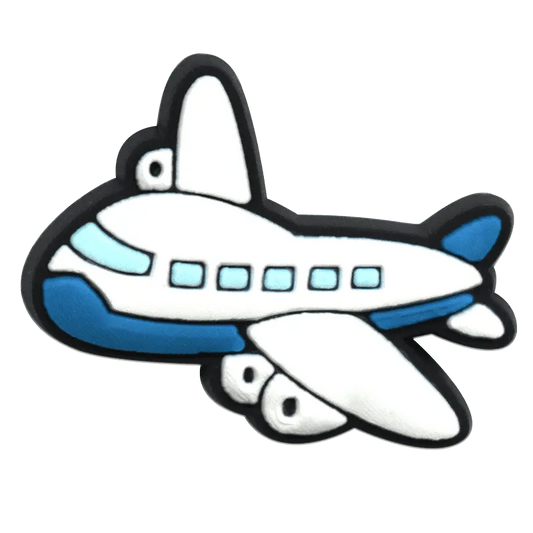White Jumboaircraft Shoe Charm