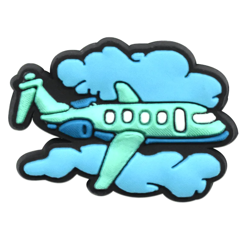 In The Clouds Jet Plane Aircraft Shoe Charm