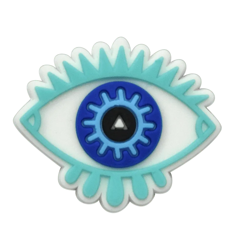 Oval Sky/Blue Evil Eye Shoe Charm