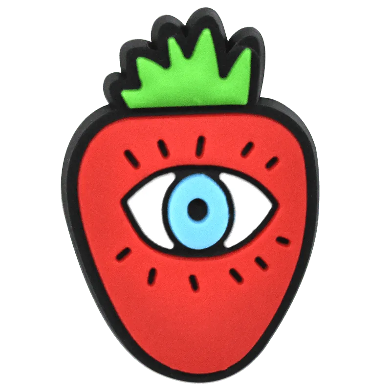 Strawberry Red/Blue Evil Eye Shoe Charm