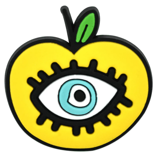 Apple Yellow/Aqua Evil Eye Shoe Charm