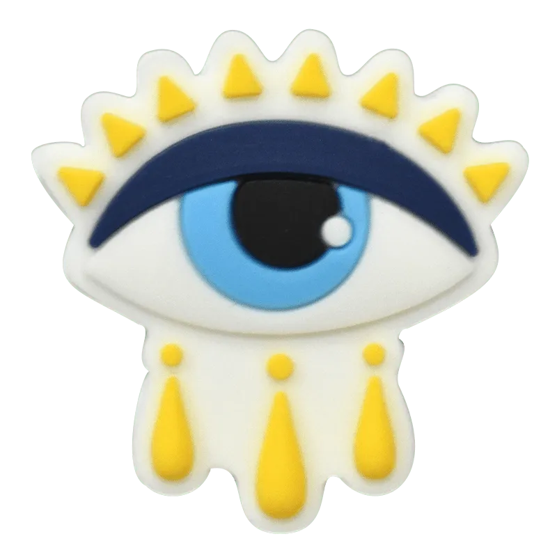 Oval Blue/Blue Hooded Evil Eye Shoe Charm