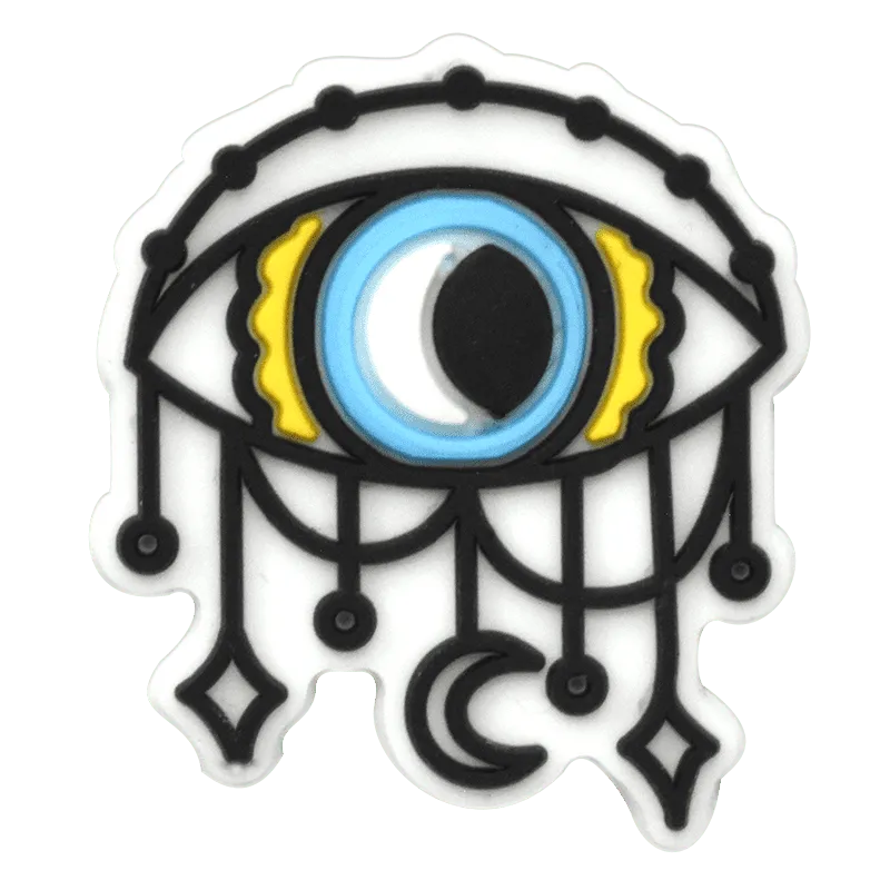 Stylized Black/Blue Arabian Evil Eye Shoe Charm