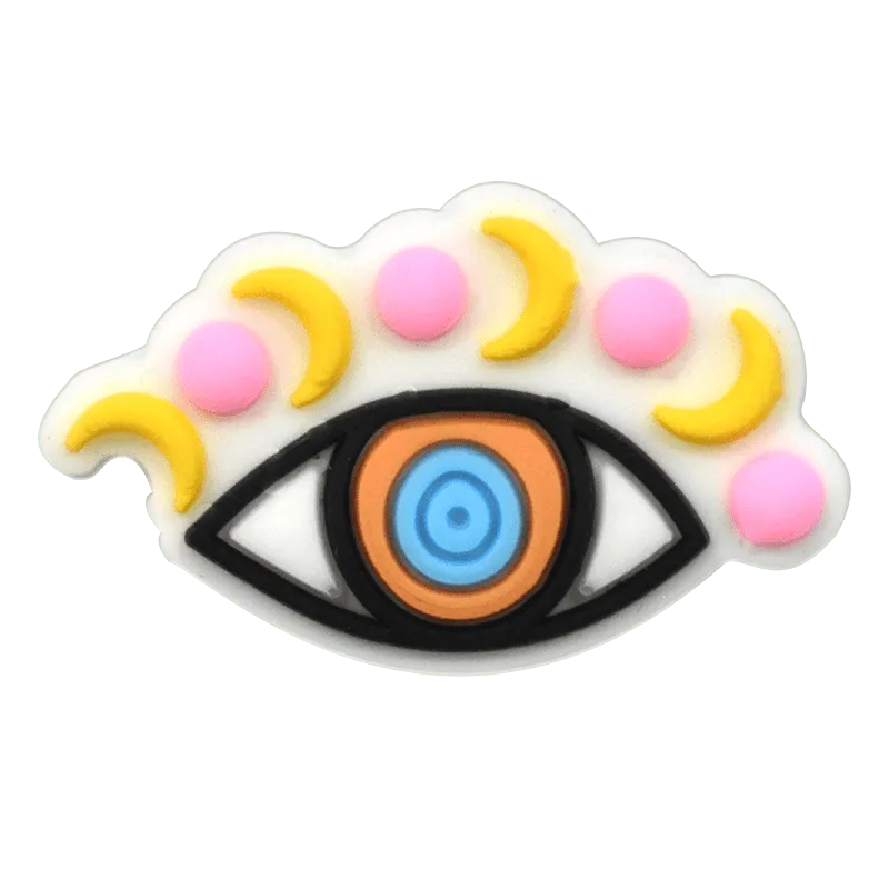 Oval Fawn/Blue With Sun & Moon Evil Eye Shoe Charm