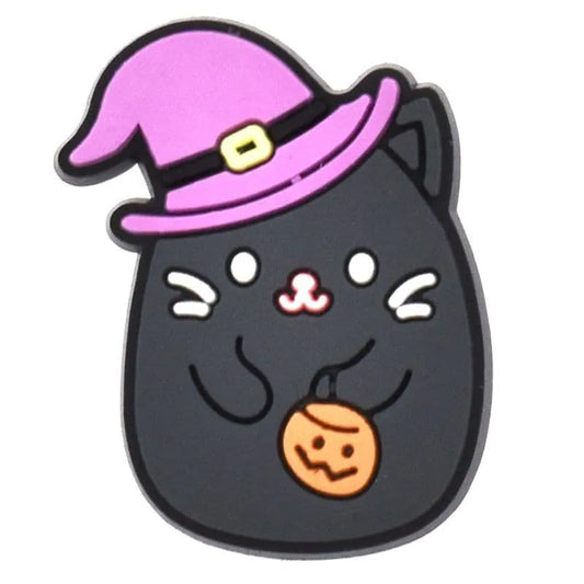 Witches Black Cat Squishmallow Shoe Charm