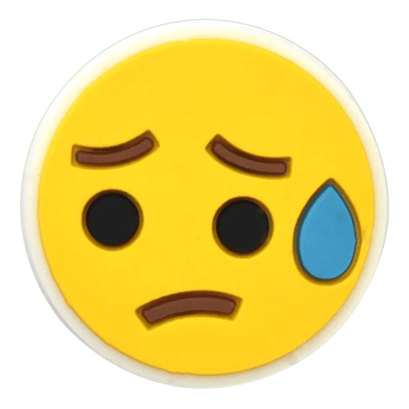 Smiley Sweat Drop Frown Yellowemoji Shoe Charm