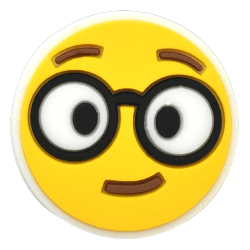 Smiley Round Eyes Yellow Emoji Shoe Charm