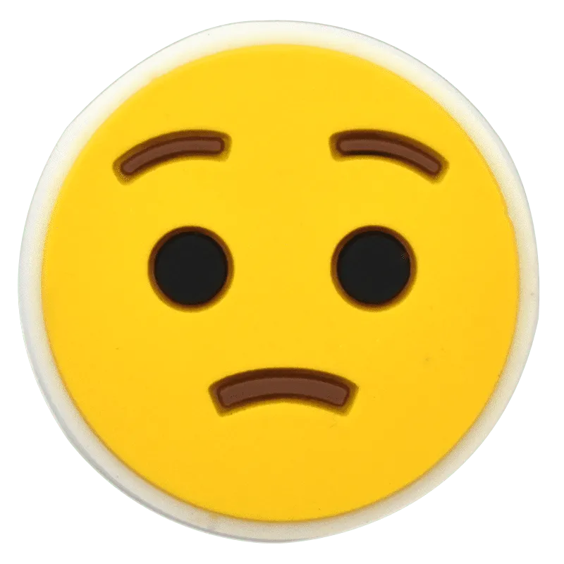 Smiley Sad Frown Yellow Emoji Shoe Charm