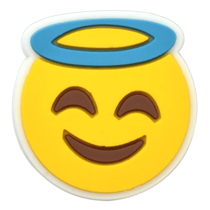 Smiley Happy Halo Yellow Emoji Shoe Charm