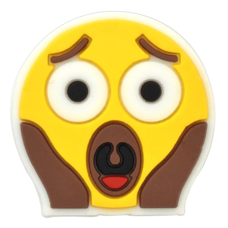 Smiley Ooh! Shock Yellow Emoji Shoe Charm