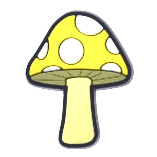 Yellow Spot Mushroom Shoe Charm