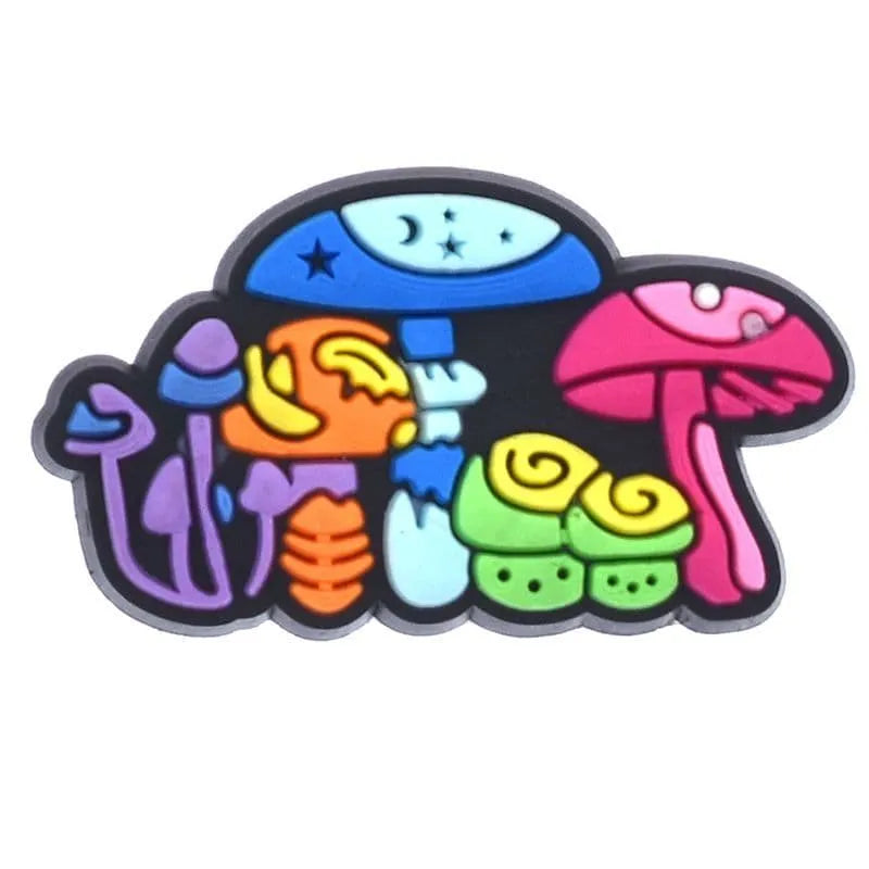 Assorted Shapes Mushrooms Shoe Charm