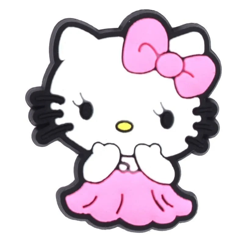 Kitty Pink Dress & Pink Bow Miss Kitty Shoe Charm