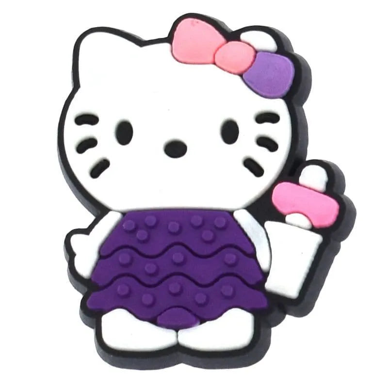 Kitty Purple Dress Miss Kitty Shoe Charm