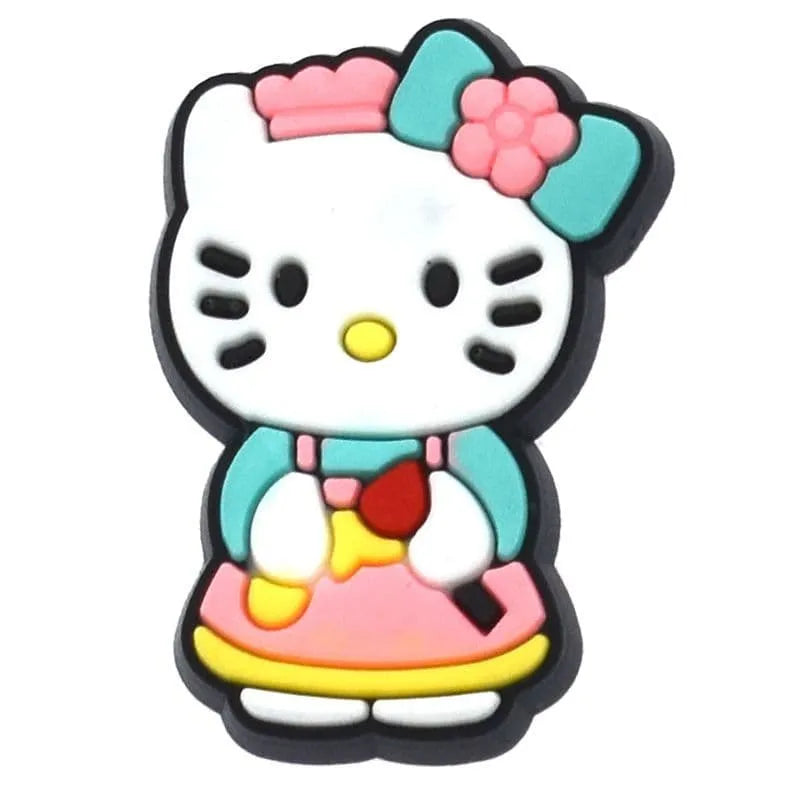 Kitty Singing With A Michrophone Miss Kitty Shoe Charm